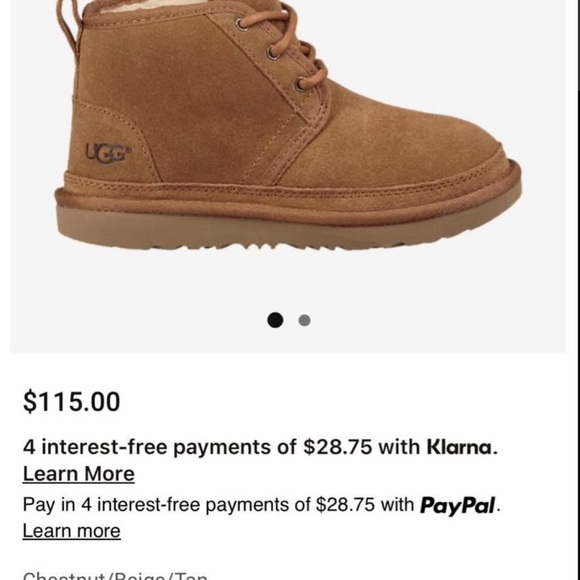 UGG Tan Suede Boots with Moccasin Stitching - Picture 1 of 5